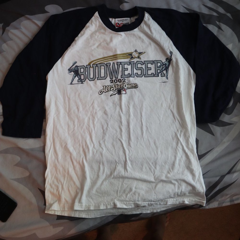 Budweiser Dale Earnhardt Mid-Sleeve Shirt Size Large 20" 27"